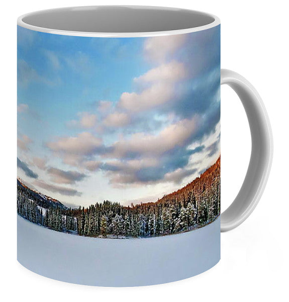Winter in Baklidammen In Trondheim (Coffee Mug) - AZIZ NASUTI ART GALLERY