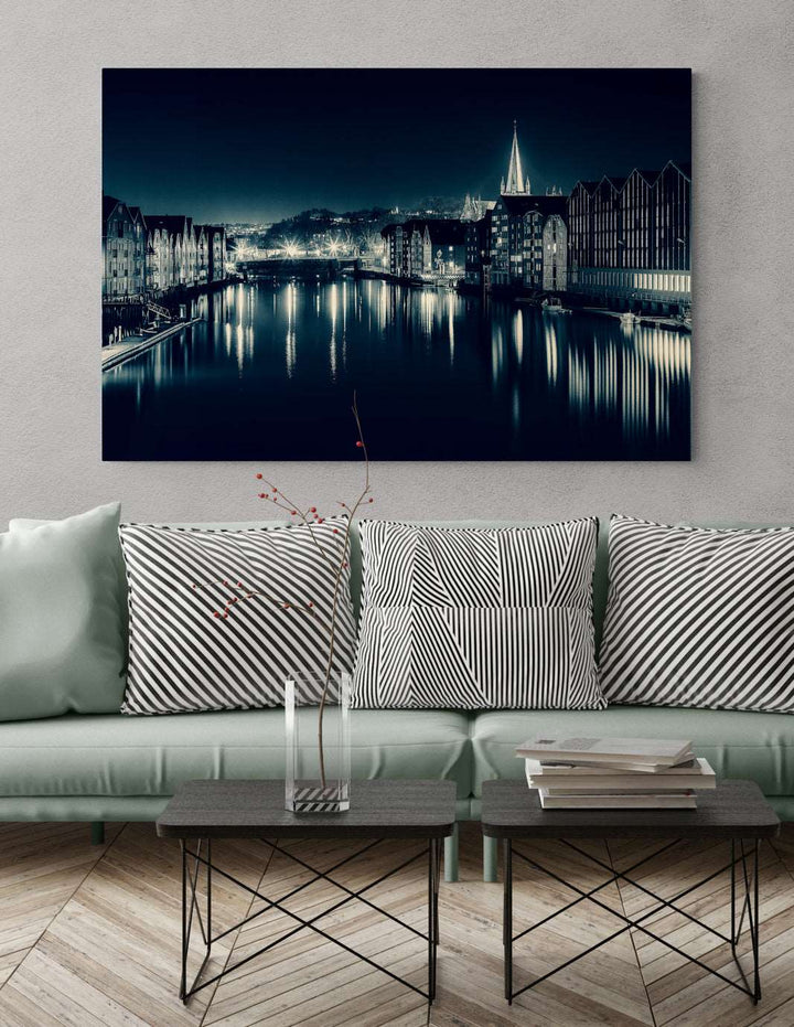 Beautiful Trondheim In Blue Mood (4 sizes on Gallery print) - AZIZ NASUTI ART GALLERY