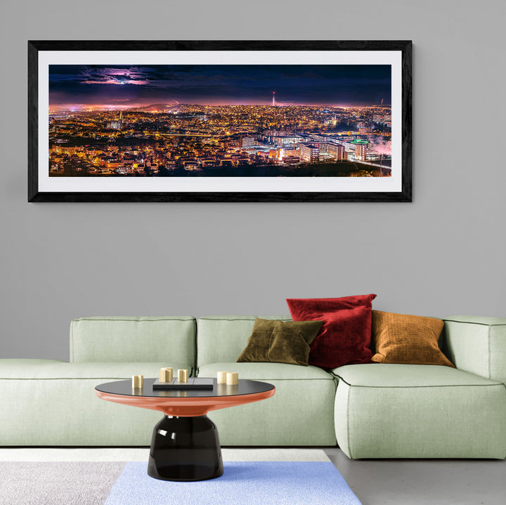 Trondheim Panorama from Utsikten framed 160X60  (Limited Edition)