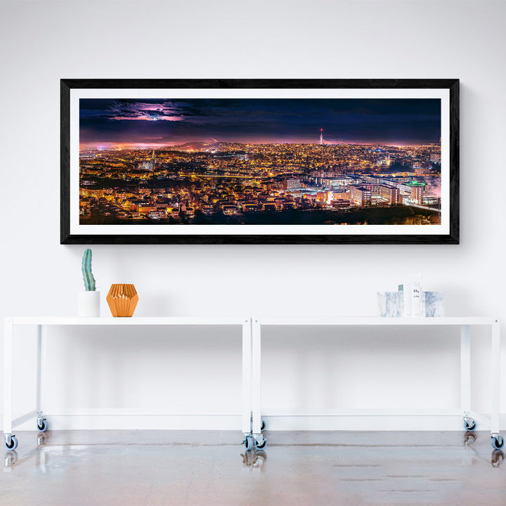 Trondheim Panorama from Utsikten framed 160X60  (Limited Edition)