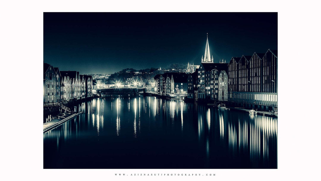 Beautiful Trondheim In Blue Mood (4 sizes on Gallery print) - AZIZ NASUTI ART GALLERY