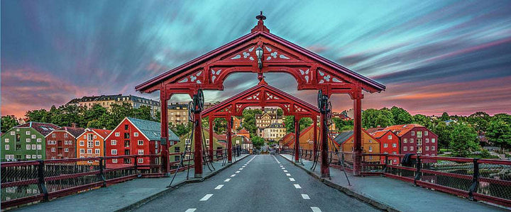 Amazing Sunset Over Gamlebybro And Bakklandet Trondheim(Coffee Mug) - AZIZ NASUTI ART GALLERY