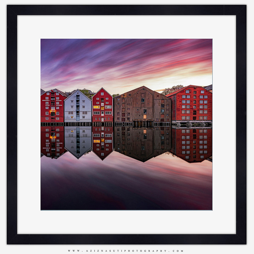 Unbelievable Colors Over Bryggene in Trondheim