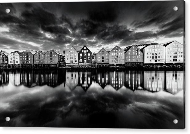 Dramatic Sky Over Bryggene - AZIZ NASUTI ART GALLERY