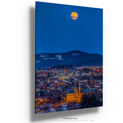 Full Moon Over NTNU University Main Building