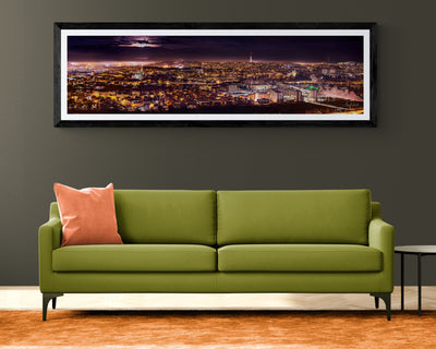 Trondheim Panorama from Utsikten framed 160X60  (Limited Edition) - AZIZ NASUTI ART GALLERY