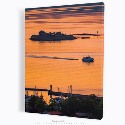 Skansen and Munkholmen Merged In Sunset Colors