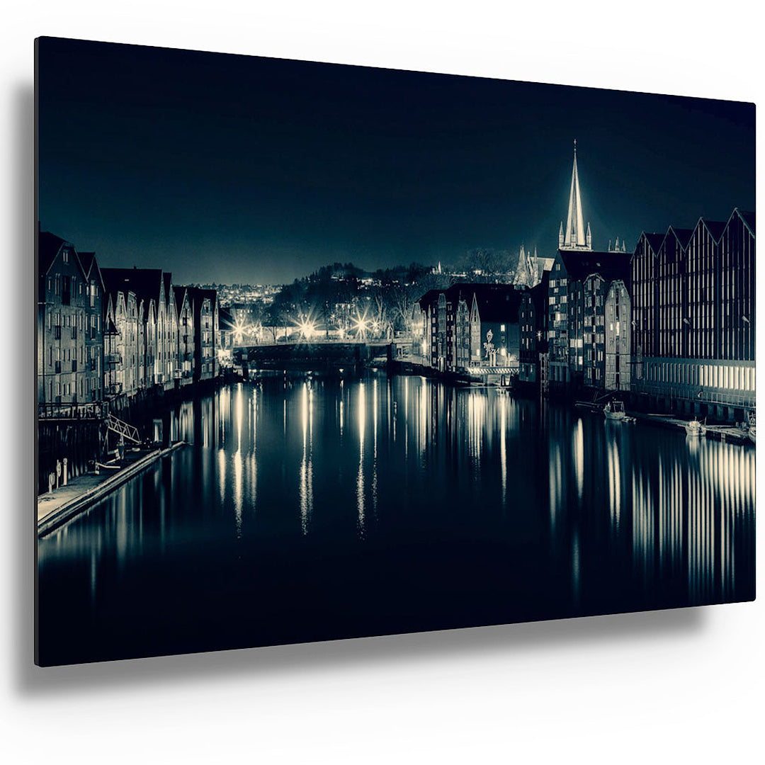 Beautiful Trondheim In Blue Mood (4 sizes on Gallery print)