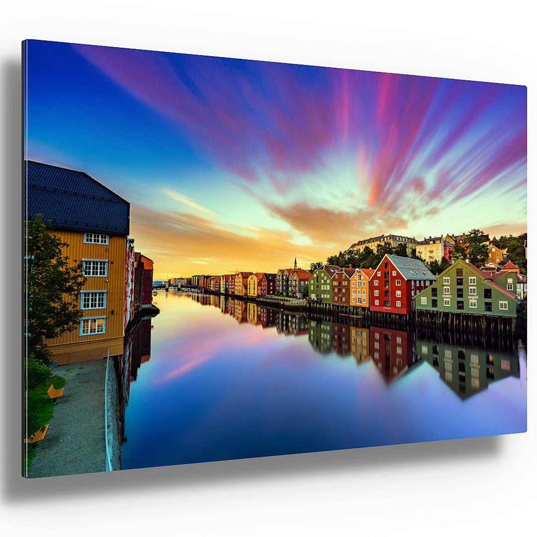 Dramatic Sunset Over Trondheim (3 sizes on Gallery Print)