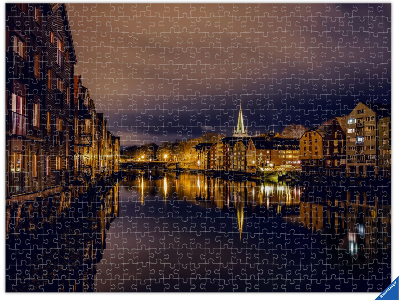 Trondheim Night (Photo Puzzle) - AZIZ NASUTI ART GALLERY
