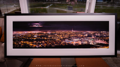 Trondheim Panorama from Utsikten framed 160X60  (Limited Edition) - AZIZ NASUTI ART GALLERY