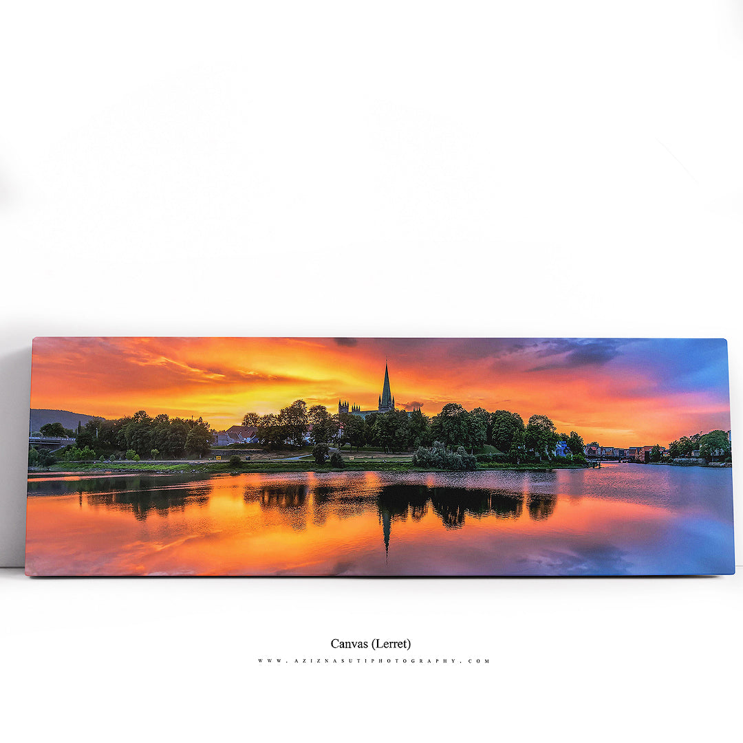 Amazing Sunset Over Nidarosdomen Domkirke In Trondheim - AZIZ NASUTI ART GALLERY