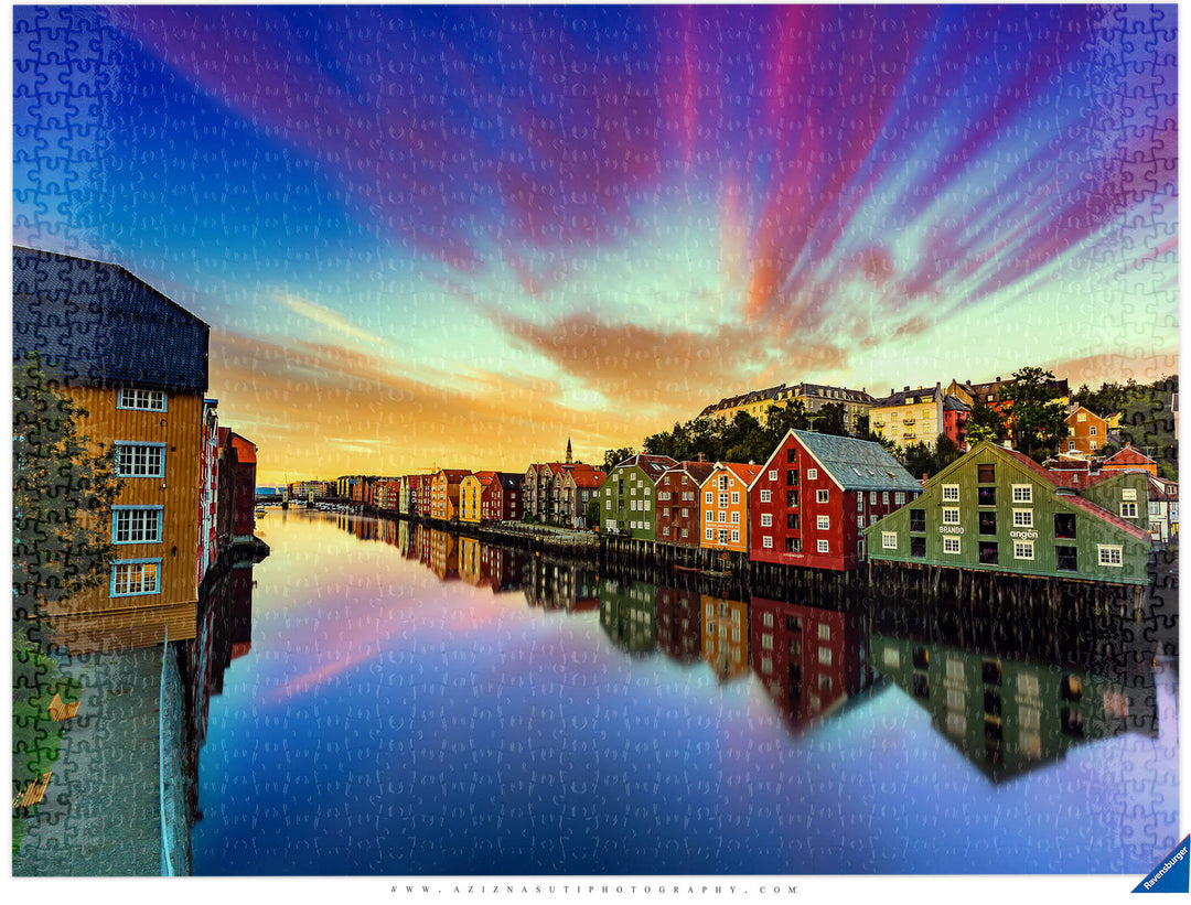 Dramatisk himmel over Trondheim (Photo Puzzle)