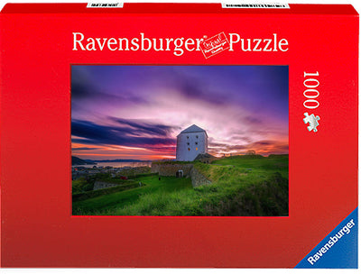 Beautiful Sunset Over Festningen in Trondheim (Photo Puzzle)