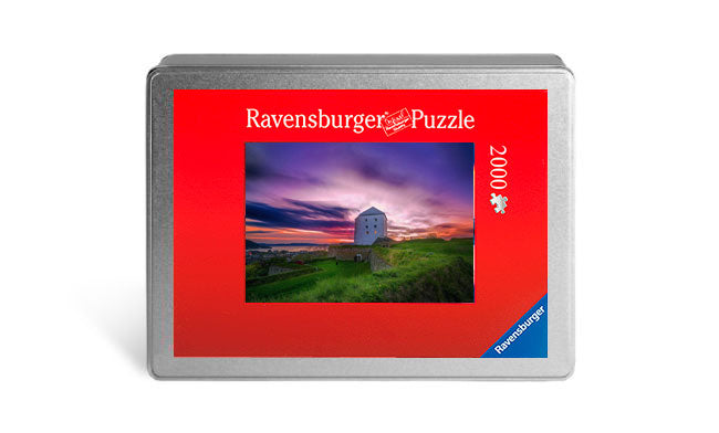 Beautiful Sunset Over Festningen in Trondheim (Photo Puzzle)