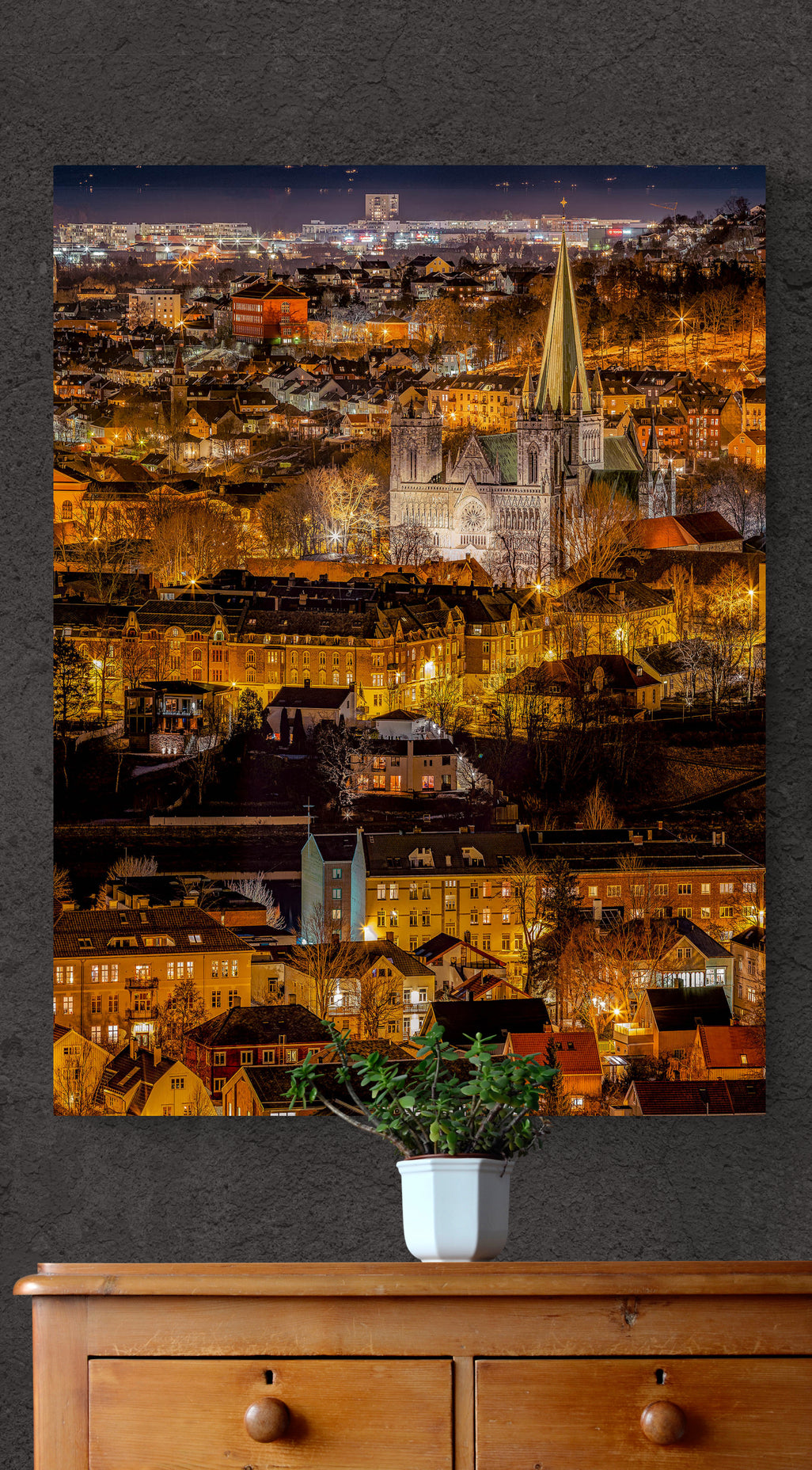 Trondheim Golden Night And The Beautiful Nidarosdomen - AZIZ NASUTI ART GALLERY