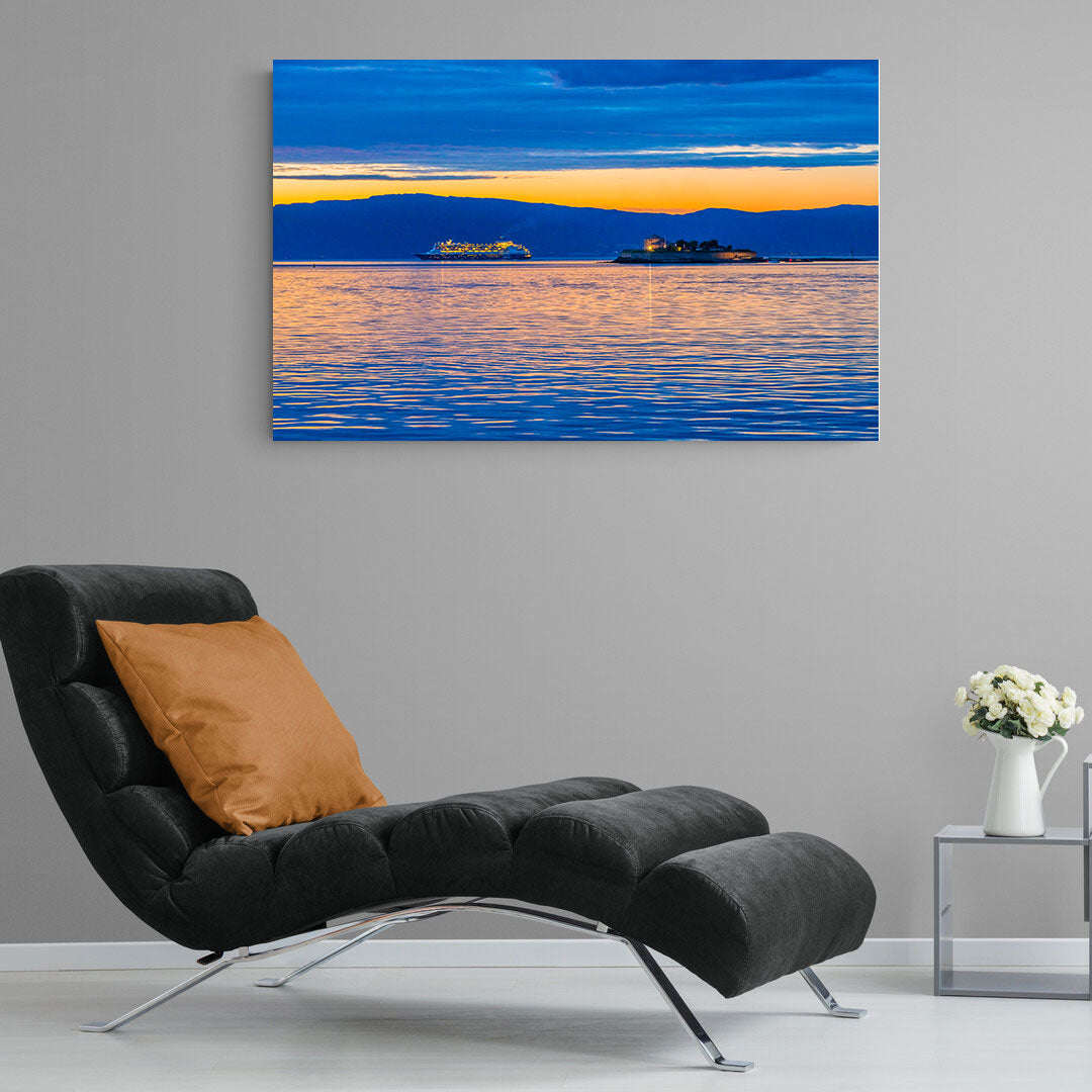 Munkholmen and Its Blue and Yellow Mood
