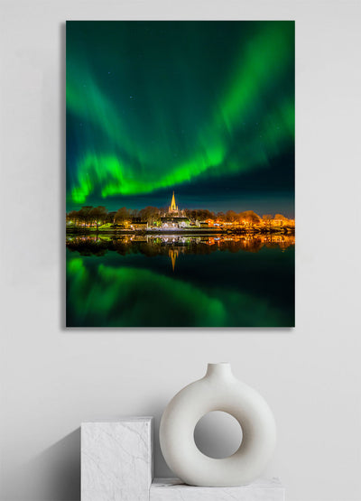 Aurora Over Nidarosdomen In Trondheim