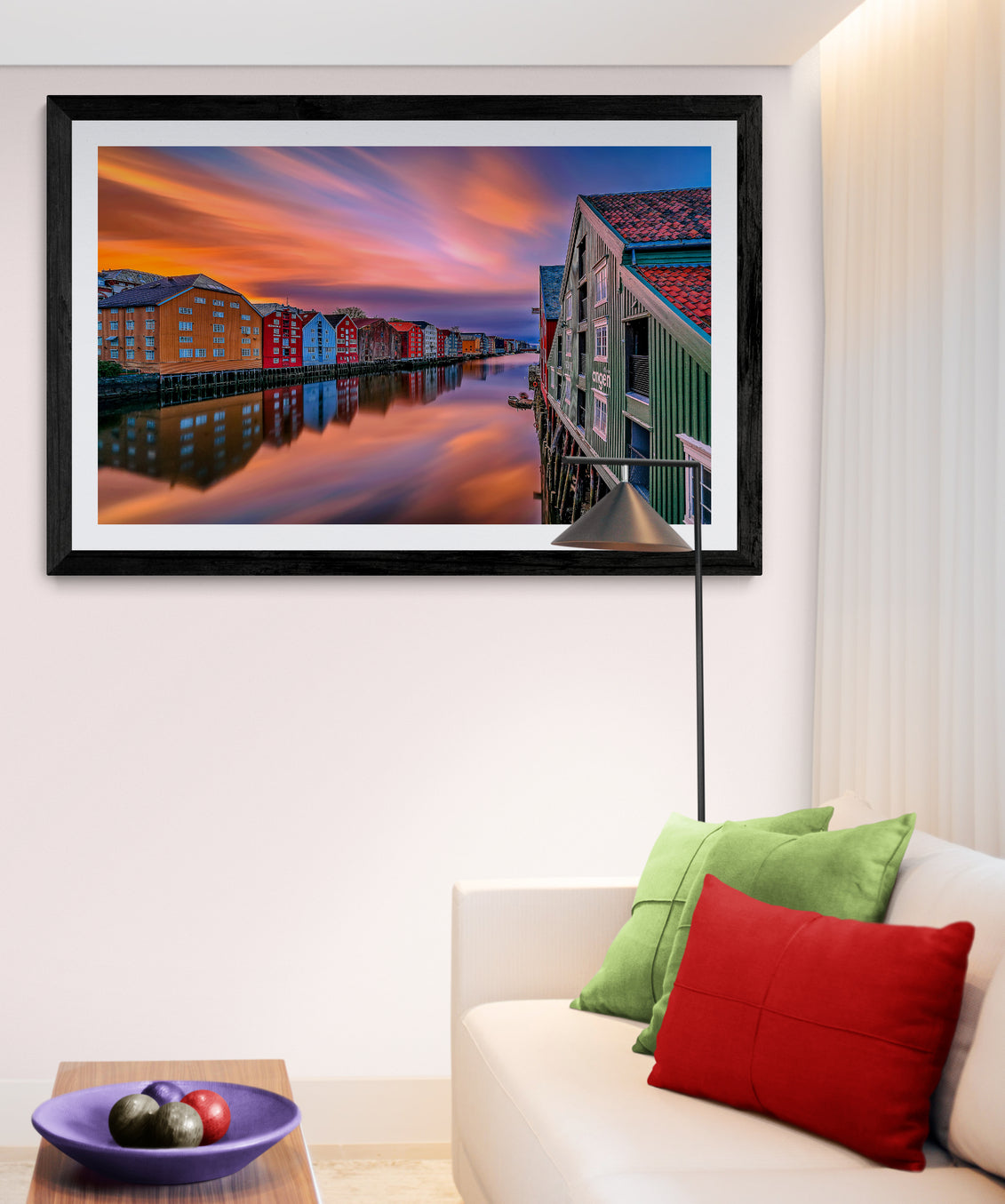 Trondheim Summer Mood 120X80cm with Art Glass (Limited Edition) - AZIZ NASUTI ART GALLERY