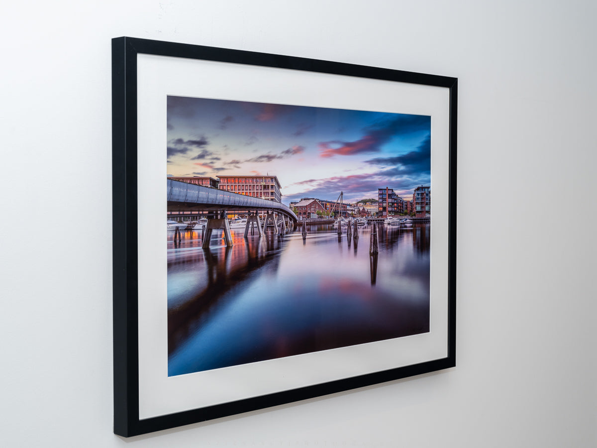 A Midnight Sunset Over Solsiden And Verftsbrua (Blomsterbrua) 70X50 cm (20%off)
