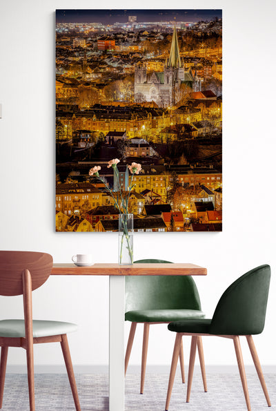 Trondheim Golden Night And The Beautiful Nidarosdomen - AZIZ NASUTI ART GALLERY