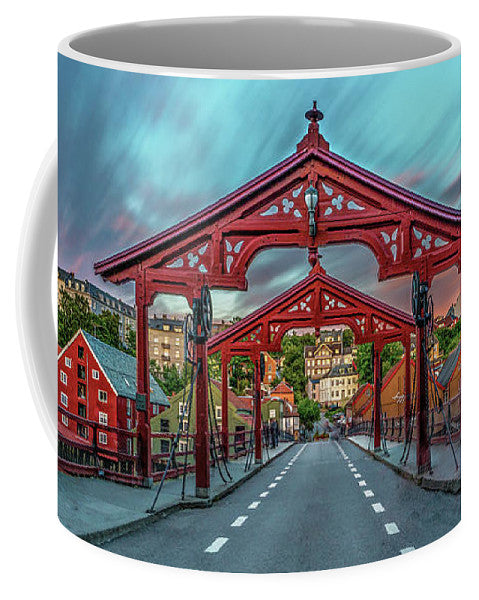 Amazing Sunset Over Gamlebybro And Bakklandet Trondheim(Coffee Mug) - AZIZ NASUTI ART GALLERY