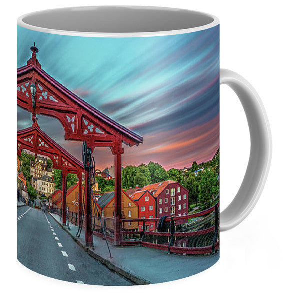 Amazing Sunset Over Gamlebybro And Bakklandet Trondheim(Coffee Mug) - AZIZ NASUTI ART GALLERY