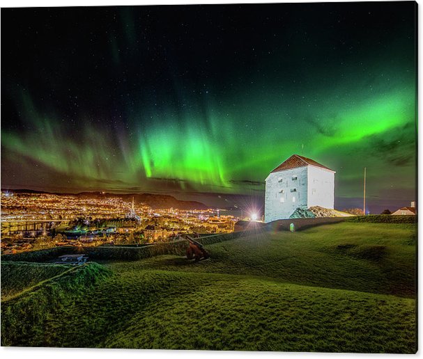 Beautiful Aurora Over Festningen in Trondheim Gallery Print - AZIZ NASUTI ART GALLERY