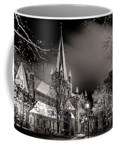 Nidarosdomen in Black and White (Coffee Mug) - AZIZ NASUTI ART GALLERY