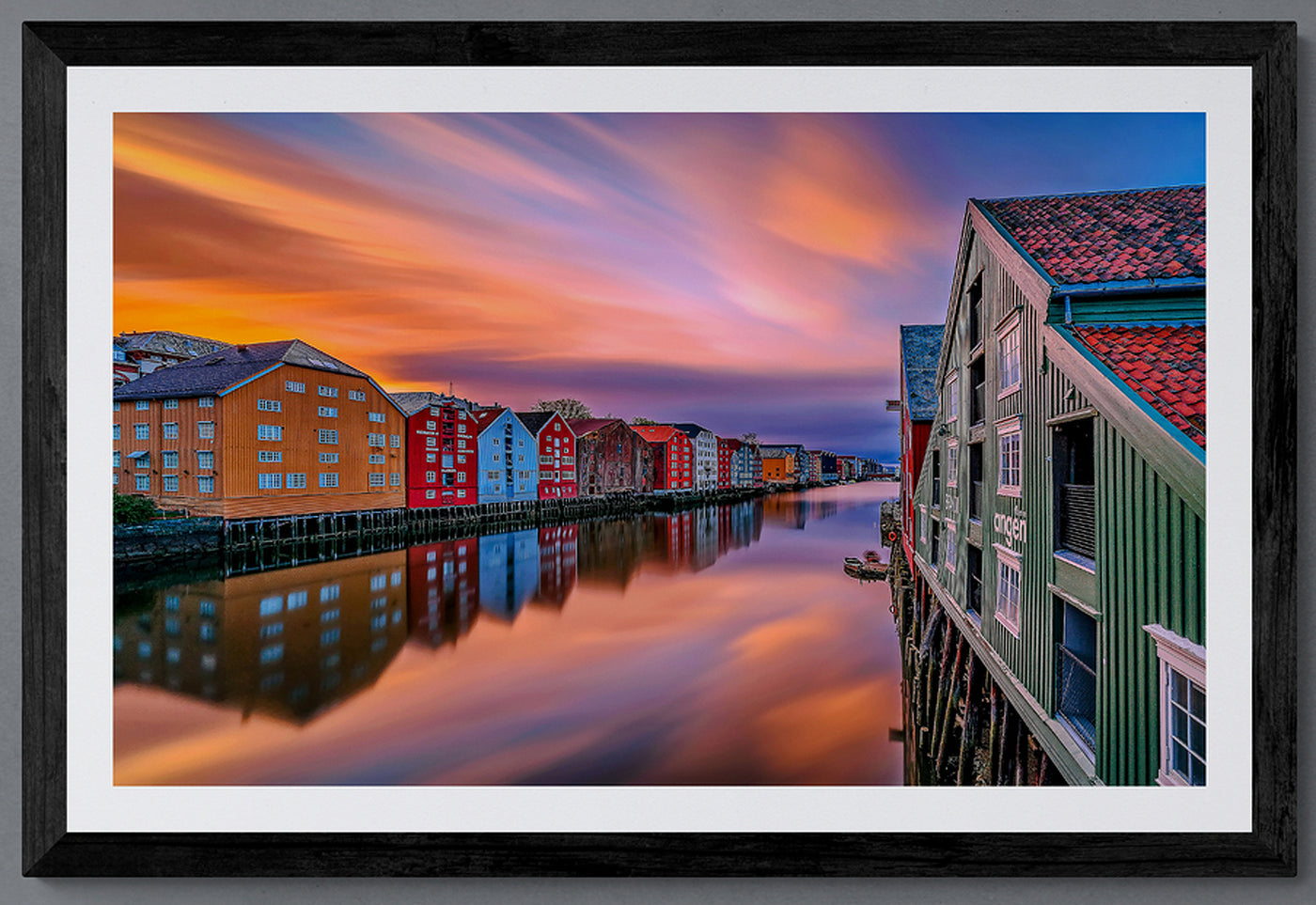 Trondheim Summer Mood 120X80cm with Art Glass (Limited Edition) - AZIZ NASUTI ART GALLERY