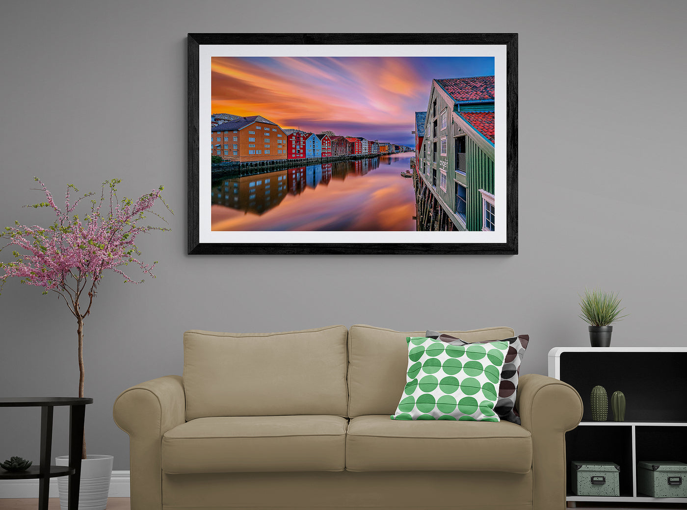 Trondheim Summer Mood 120X80cm with Art Glass (Limited Edition) - AZIZ NASUTI ART GALLERY