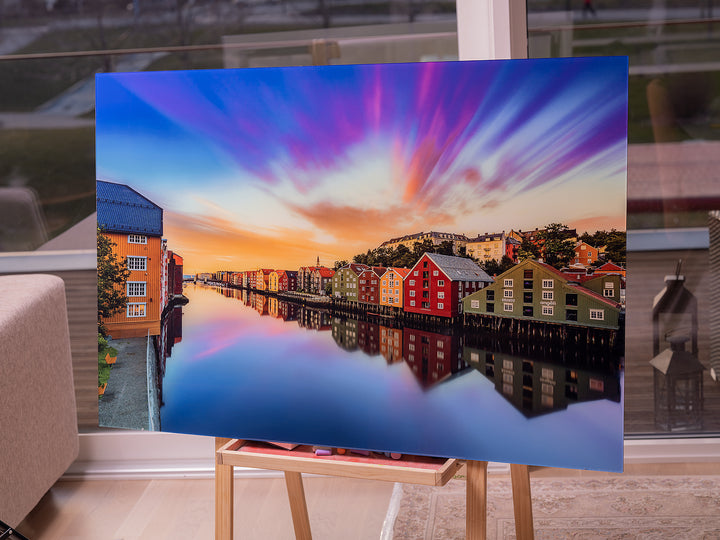 Dramatic Sunset Over Trondheim on Gallery Print quality (3 sizes) - AZIZ NASUTI ART GALLERY