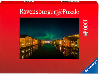 Nordlys or Northern light over Trondheim (Photo Puzzle) - AZIZ NASUTI ART GALLERY