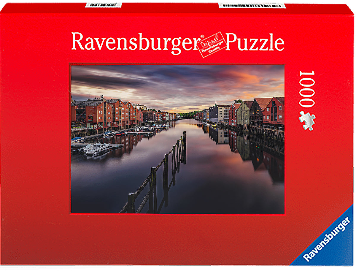Trondheim Summer Night From Bakke Bru (Photo Puzzle) - AZIZ NASUTI ART GALLERY