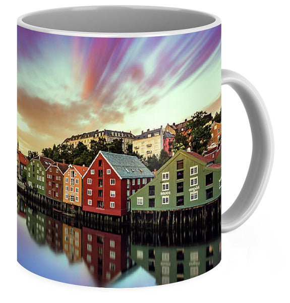 Trondheim From Gamlebybro (Coffee Mug) - AZIZ NASUTI ART GALLERY