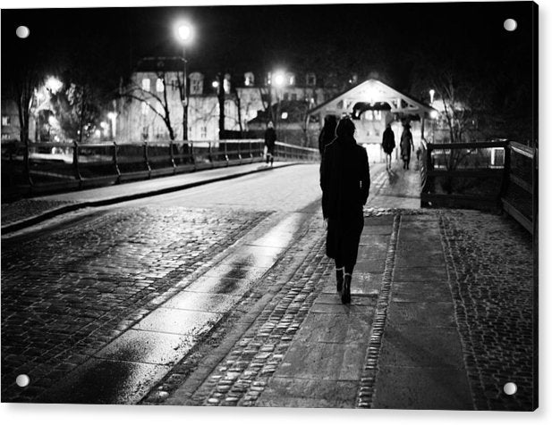 Trondheim Night over Gamle bybro - AZIZ NASUTI ART GALLERY